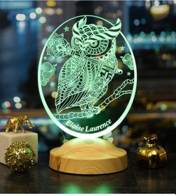Resim Baykuş Kişiye Özel Led Lamba, Baykuş Tasarımlı 3D Gece Lambası 