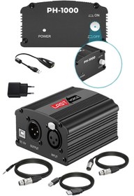 Resim Lastvoice Ph-1000sx 48v Usb Phantom Power Ses Kartı (XLR KABLO 7.1 KART 3.5 MM JACK KABLO ADAPTÖR) 