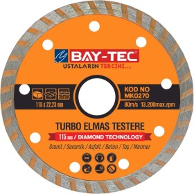 Resim Bay-Tec Turbo Elmas Testere 115MM 