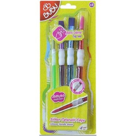 Resim Bu-bu Silikon Fırça Seti 4'lü Bubu-fr0003 
