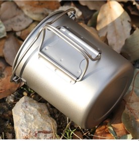 Resim Flybuy Titanyum Tencere & French Press - Kamp Kahve Kupası 750ml - Mekanık Pişirme Kapaklı Çok Renkli 