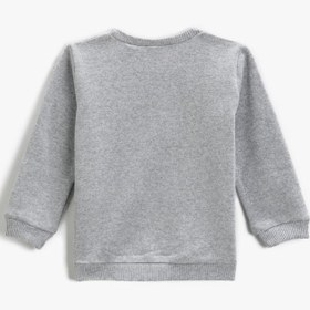 Resim Erkek Bebek Spider Man Baskılı Sweatshirt Bisiklet Yaka Lisanslı 