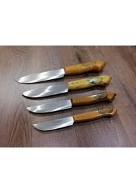 Resim 26-24-21-18 CM 4 Lü Set Meşhur Osmaniye Bıçağı El Yapımı Bıçak Ahşap 