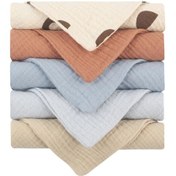 Resim Prosperlink 5'li Yumuşak Emici Gazlı Bebek Havlusu - Banyo Ve Besleme İçin Yellow 