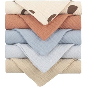 Resim Prosperlink 5'li Yumuşak Emici Gazlı Bebek Havlusu - Banyo Ve Besleme İçin Yellow 