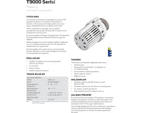 Resim Honeywell T9001W0 Termostatik Kafa - (Beyaz Izgaralı) 