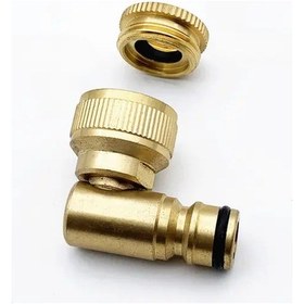 Resim Hightower 1 Adet Pirinç Açılı Musluk Adaptörü 1/2 Ve 3/4 Hortum Bağlantılı Döner Dirsek 