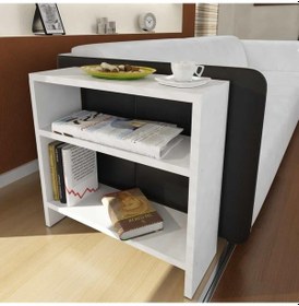 Resim Dekorister Silvanus Koltuk Yan Sehpası Beyaz 