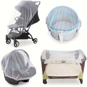 Resim Beyaz Esnek Sivrisinek Ağı, Bebek Arabaları ve Yataklar İçin - Nefes Alabilen Polyester, Dayanıklı ve Kolay Kurulum, Dış Mekan ve İç Mekan Kullanımı İçin İdeal, Dış Koruma|Şeffaf Tasarım|Dayanıklı Kumaş 