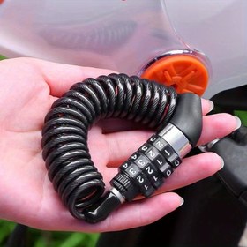 Resim 1 adet Dayanıklı Demir Tel Bisiklet Kilidi - Kompakt ve Taşınabilir Motosiklet Güvenlik Cihazı, Yağlı Kaplama, Karışık Renkler, Ayarlanabilir Kolu Kontrolü, Açık Hava Bisikletleri, Motosikletler ve Scooterler için Kilid, Bisiklet, Açık Hava Bisikleti Ekipmanları, Çok Yönlü Kilitleme Mekanizması, Sağlam Yapı 