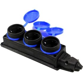 Resim Servet Kauçuklu Klemensli 3'lü Grup Priz Monofaze 