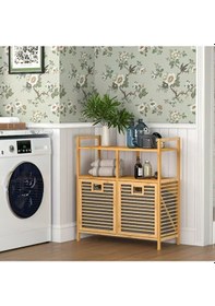 Resim Mien Bambu Çamaşır Sepeti 2 Li 80x33x88 Cm Jw-0127 Bambu 