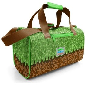 Resim Coral High Erkek Çocuk Spor Ve Seyahat Çantası - Yeşil Kahverengi Craft Desenli - 27523 Çok Renkli 