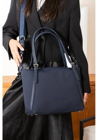 Resim Just Polo Kadın Lacivert Büyük Boy Lakost Kumaş El Ve Omuz Çantası P346037mh Lacivert 