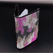 Resim Pembe İ Taşlı Leopar Desen Kartlık Cüzdan 