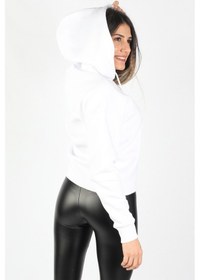 Resim Kadın Kapüşonlu Sweatshirt Beyaz Btk/4538.beyaz Beyaz 