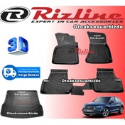 Resim Audi Q5 3D Paspas + 3D Bagaj Havuzu Siyah 2015-2020 Arası Rizline 