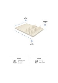 Resim Blanca Bulaşık Altlığı Bej Çok Renkli 