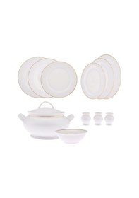 Resim Emsan New Marly Gold Porselen 60 Parça 12 Kişilik Yuvarlak Yemek 