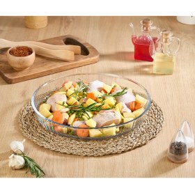 Resim Selka Home Yuvarlak Fırın Kabı Borcam 