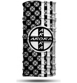 Resim Motogaj Arora Desenli Siyah Beyaz Bandana Buff 