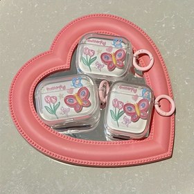 Resim 1 Adet Üç Boyutlu Kelebek Çiçeği Airpods 1/2 Nesil Koruyucu Kılıfı için Uygun Pro 3 Nesil Kulaklık Kılıfı 