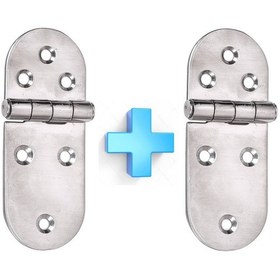 Resim 2'li Paslanmaz Krom Menteşe. 38x94mm. Krom 304 