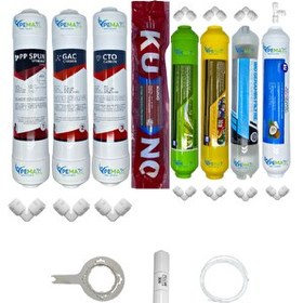 Resim Pemax Water Solutions Kapalı Kasa Su Arıtma Ecomax 8'li Orijinal LG Kuno Mebran Alkali-Mineral-Detox-Tatlandırıcı 