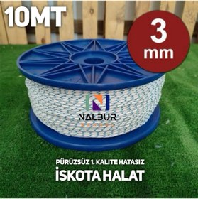 Resim Nalbur Bakkal İskota Halat 3MM Hatasız Bayrak İpi Pürüzsüz 10 mt 