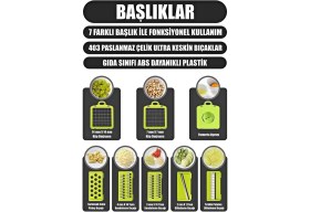 Resim Doğrayıcı Dicer Patates Sebze Küp Rende Mandolin Dilimleyici Jülyen Kesici Mutfak Chopper 