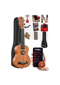 Resim Rennes Rd-21 Soprano Ukulele Çanta Capo Askı Metod Pena 