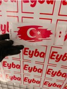 Resim EYBA STİCKER türkiye haritası 12x5,5 cm baskes 1 adet renkli baskı sticker, bisiklet, karavan,otomobil,çocuk 