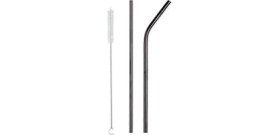 Resim Pro İthalat 5 Parça Metal Pipet - Paslanmaz Çevre Dostu Metal Pipet Fırça Seti 