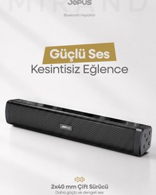 Resim Jopus Yüksek Sesli Şarjlı Taşınabilir Bluetooth Hoparlör Kablosuz Speaker AUX USB SD Kart Girişli Destekli 