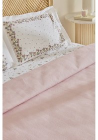Resim Karaca Home Roshell %100 Pamuk Çift Kişilik Pike Takımı Pudra Pudra 