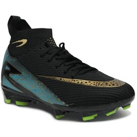 Resim Laliga 610 Yarı Profesyonel Erkek Çoraplı Krampon Siyah-turkuaz 