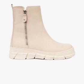 Resim Greyder 32673 Kadın Ekru Hakiki Deri Military Bot-645 Ekru 