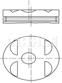 Resim Mahle 0010401 Piston Segman 0.50mm (OM604. 89.50MM) W202 93-00 W210 (WH424344) (FİYAT:4 ADET İÇİNDİR) 