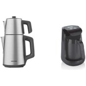 Resim Grundig İnox Çay Makinesi ve Schafer Türk Kahve Makinesi 