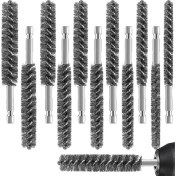 Resim Xiaxiaoer Paslanmaz Çelik Delik Fırçası Paslanmaz Çelik Kıllar Altıgen Saplı Matkap Için Tel Fırça 12 Adet (Yurt Dışından) 