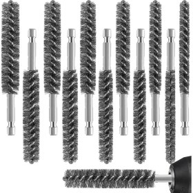 Resim Xiaxiaoer Paslanmaz Çelik Delik Fırçası Paslanmaz Çelik Kıllar Altıgen Saplı Matkap Için Tel Fırça 12 Adet (Yurt Dışından) 