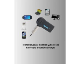 Resim Marsilyan Taşınabilir Bluetooth Aux Araç Müzik Ve Konuşma Kiti 