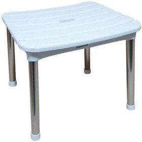 Resim abnturk Dünyanın En Sağlam Oturağı Alüminyum Ayaklı Paslanmaz Kaymaz Lambiri Köşeli Banyo Tabure 