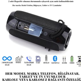 Resim T&g Bluetooth Hoparlör Fm Radyolu Taşınabilir Kablosuz hoparlör Ses Bombası TG117 