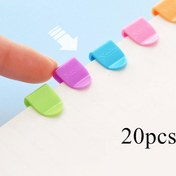 Resim 20 adet Plastik Mini Klips, Renkli Defter Etiketi Klasör Kağıt Düzenleyici, Yer İşareti Süsleme, Ofis Dosya Sabitleyici Alet, Öğrenciler İçin Okula Dönüş Sezonu Malzemeleri 