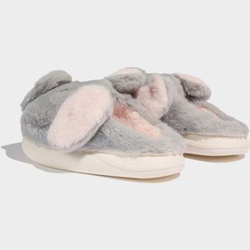 Resim DeFacto Kız Çocuk Hayvan Figürlü Düz Taban Ev Terliği E0853A824WNGR211 Gri 