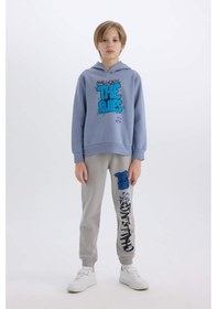 Resim DeFacto Erkek Çocuk Kapüşonlu Baskılı Sweatshirt D4354A8NSBE572 
