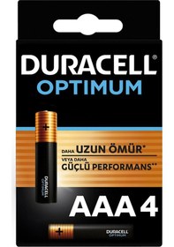 Resim Duracell Optimum Alkalin Pil AAA 4'' lü Paket 