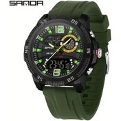 Resim Oldfriend Sanda Erkek Elektronik Spor Saati Yeşil Ordu Çok Fonksiyonlu Adım Sayar Metronom Pusula Diğer 