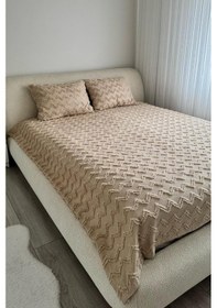 Resim Çeyiz Diyarı Lumpa 2 Parça Tek Kişilik Pike Takımı Bej Bej 